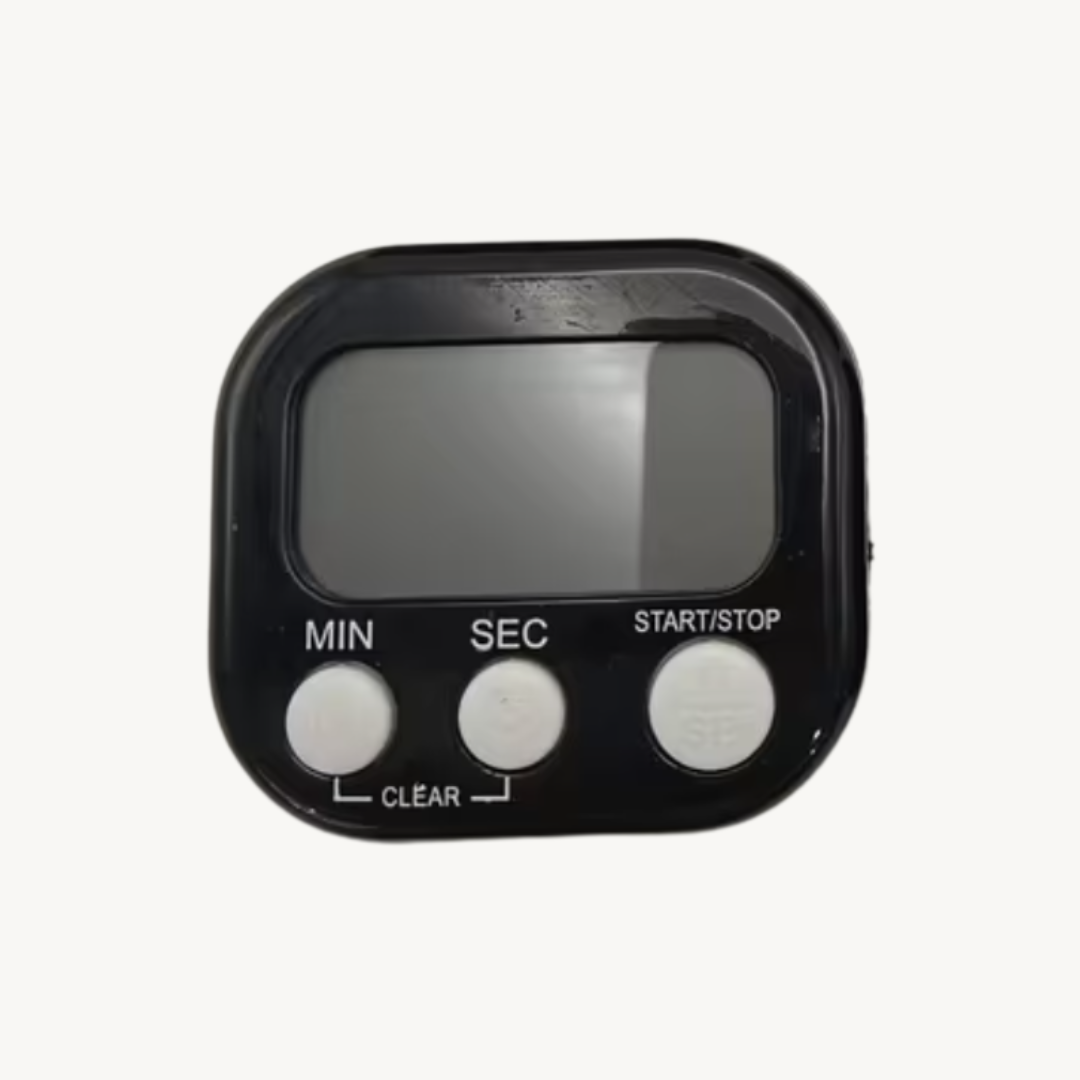 Digital timer med magnet – svart