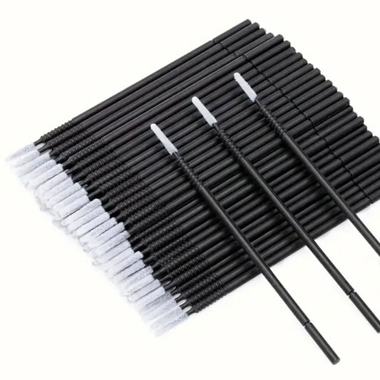 Long tip micro brushes - Black | 100 pcs