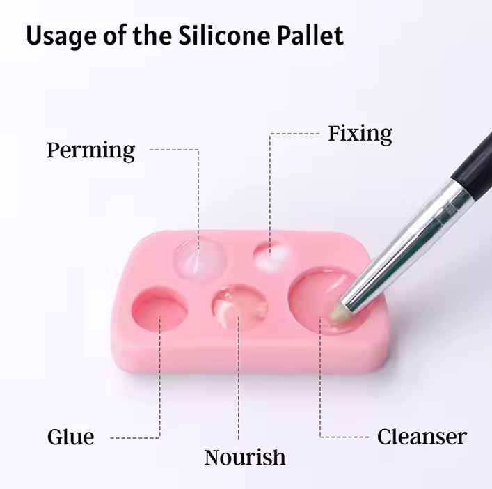 Silicone palette for lash lift and brow lamination
