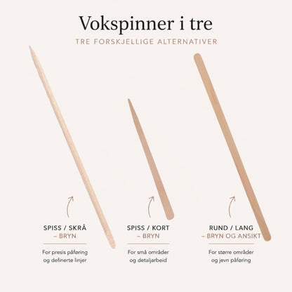 Voksspatler i tre (100 stk)