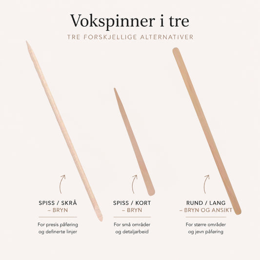 Voksspatler i tre (100 stk)