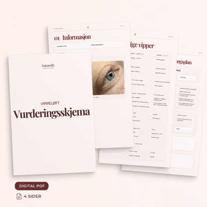 Vippeløft vurderingsskjema – redigerbar mal + PDF