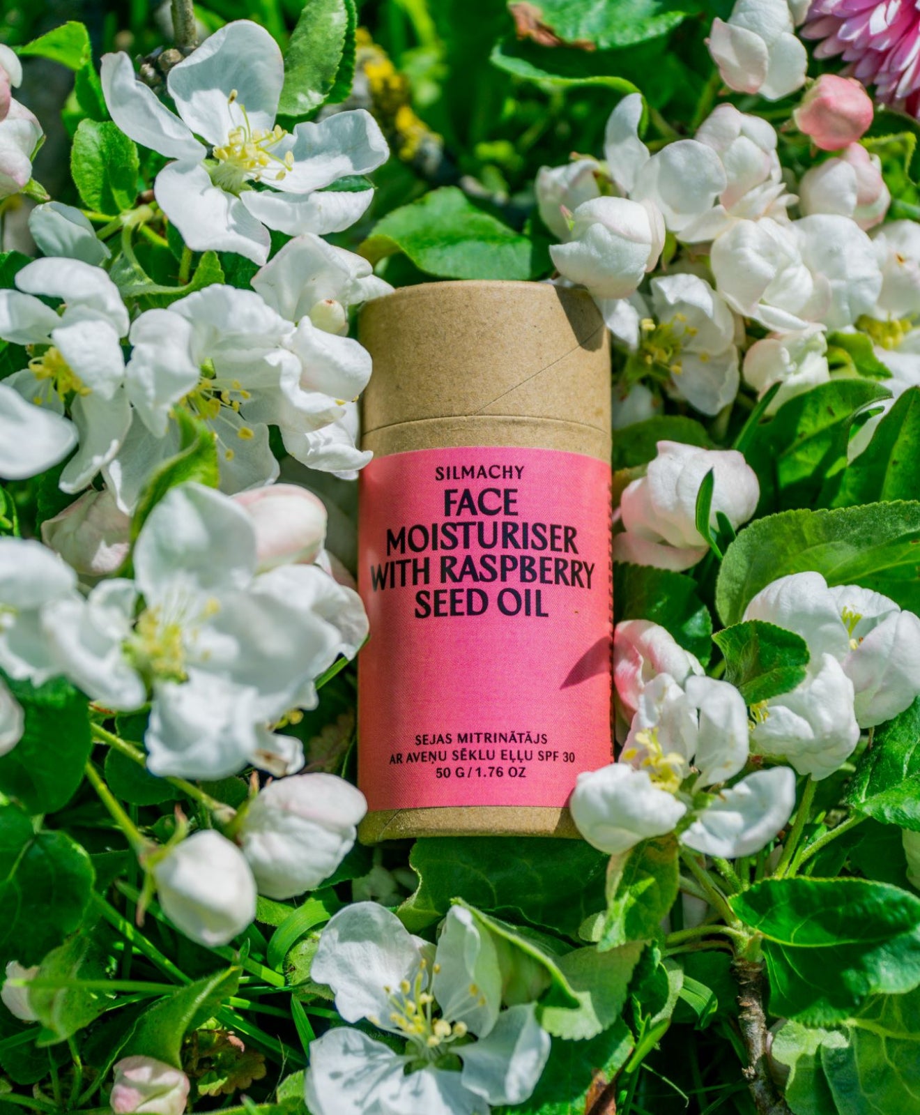 Natural face moisturiser with raspberry seed oil - SPF 30 - Naturelle Beauty