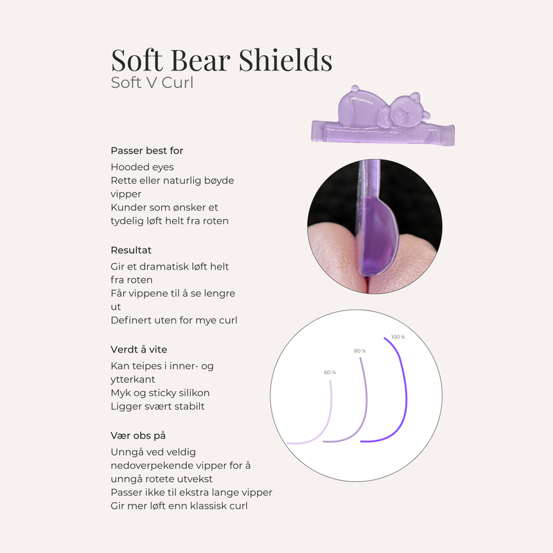 Soft Bear Korean Shields (Soft V-curl)