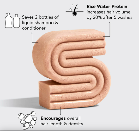 Rice Water Protein Shampoo Bar for Hair Growth - Naturelle Beauty